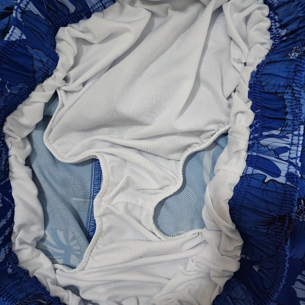 Colosseum Blue‎ Floral UK Swim Trunks Size 3xl